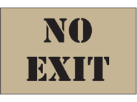 No exit heavy duty stencil