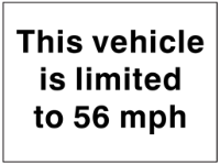 Vehicle speed limit sign
