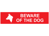 Beware of the dog, mini safety sign.