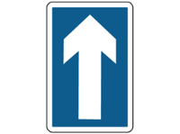 Ahead only traffic sign