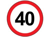 40mph speed limit sign