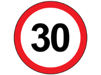 30mph speed limit sign