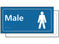 Male toilet sign.