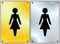 Ladies symbol door sign.