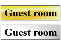 Guest room metal doorplate