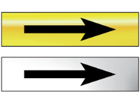 Directional arrow (right or left) metal doorplate