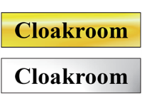 Cloakroom metal doorplate