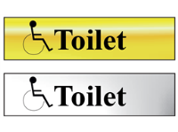 Disabled toilets metal doorplate