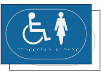 Ladies/Disabled toilet sign.