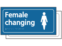 Female changing room sign.