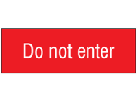 Do not enter, engraved sign.