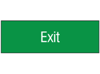 Exit, engraved sign.