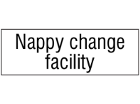 Nappy change facility, engraved sign.