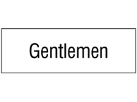 Gentlemen, engraved sign.