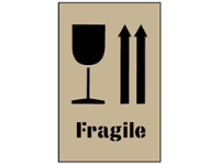 Combination fragile and this way up stencil