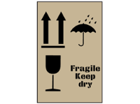 Combination fragile, keep dry and this way up stencil