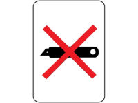 Do not use blades packaging symbol label