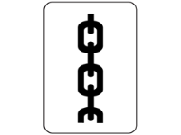 Do not use chains packaging symbol label