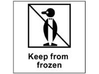 Keep from frozen heavy duty packaging label