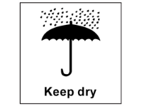 Keep dry heavy duty packaging label