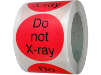 Do not x-ray packaging label