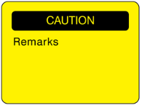 Caution fluorescent label