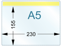 Document pocket, A5 horizontal, with magnetic fixing