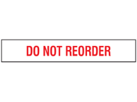 Do not reorder stock rack label.