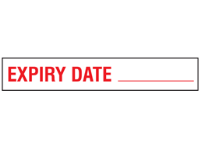 Expiry date stock rack label.