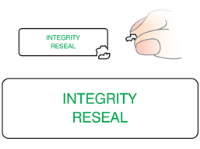 Integrity reseal label