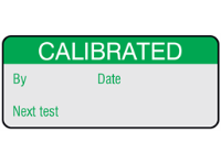 Calibrated and next test aluminium foil labels.