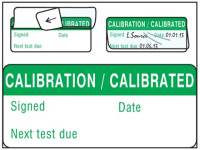 Calibration, calibrated write and seal labels.