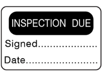 Inspection due label