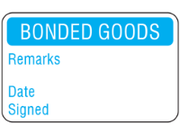 Bonded goods quality assurance label