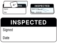 Inspected write and seal labels.