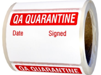 Jumbo QA Quarantine Label - 250 pack