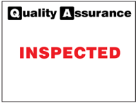 Inspected quality assurance sign