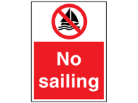 No sailing sign.