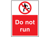 Do not run sign.