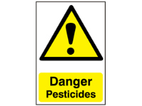 Danger, Pesticides safety sign.