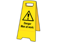 A-board, danger men at work