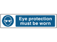 Eye protection must be worn, mini safety sign.