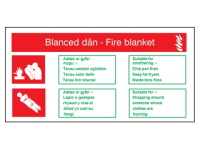 Blanced dân / Fire blanket fire equipment safety sign.