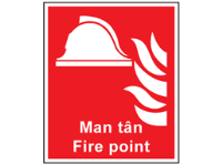 Man tân, Fire Point. Welsh English sign.