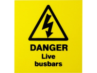Danger live busbars label
