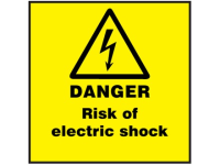 Danger risk of electric shock label