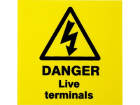 Danger live terminals label