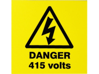 Danger 415 volts label