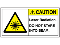 Caution laser radiation do not stare label