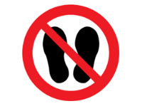 Do not step on symbol label
